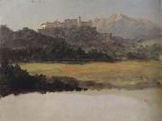 Frederic E.Church Salzburg,Austria,View of the Castle Sweden oil painting artist